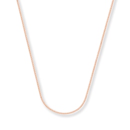 Wheat Chain Necklace Solid 14K Rose Gold 18&quot;