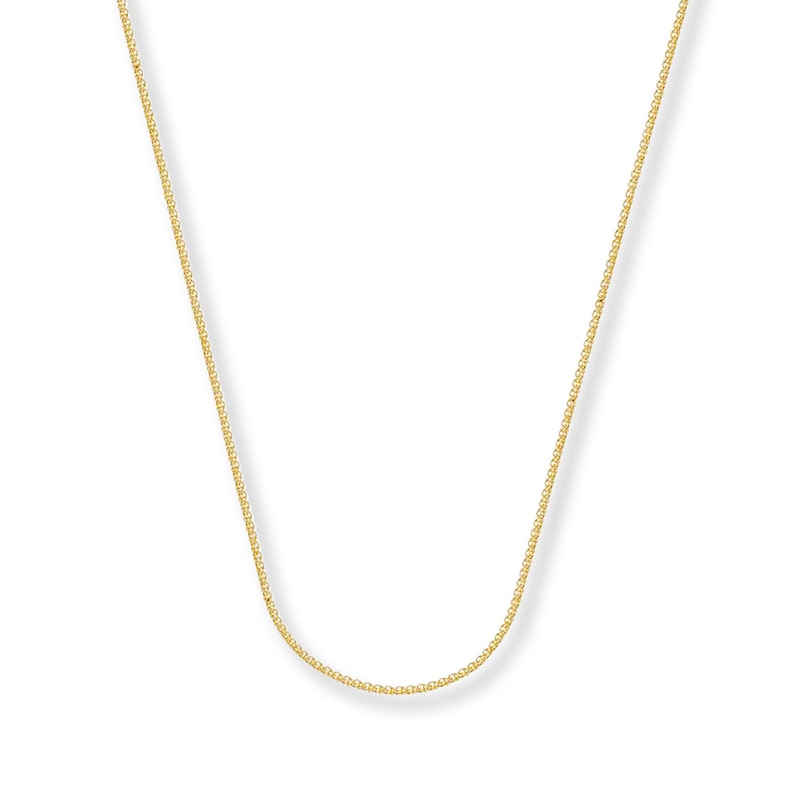 Main Image 1 of Solid Wheat Chain Necklace 14K Yellow Gold 20&quot;