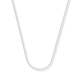 Solid Wheat Chain Necklace 14K White Gold 16&quot;