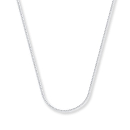 Square Wheat Chain Solid 14K White Gold Necklace 16&quot;