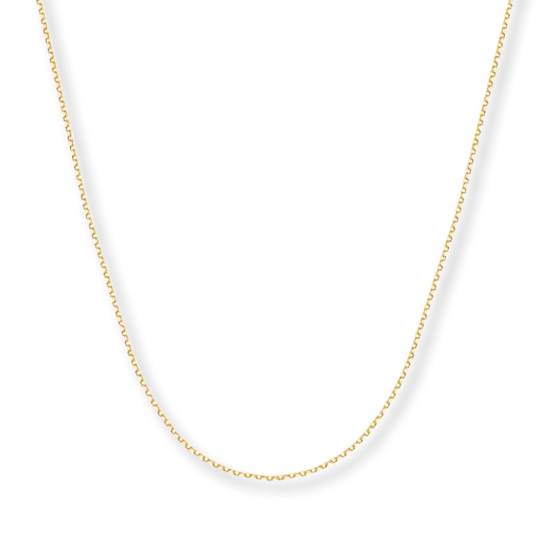 Main Image 1 of Solid Cable Chain Necklace 14K Yellow Gold 16&quot;