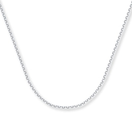 1.75mm Cable Chain Necklace Solid 14K White Gold 16&quot;