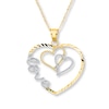 Thumbnail Image 1 of Heart Love Necklace 10K Two-Tone Gold 18&quot;