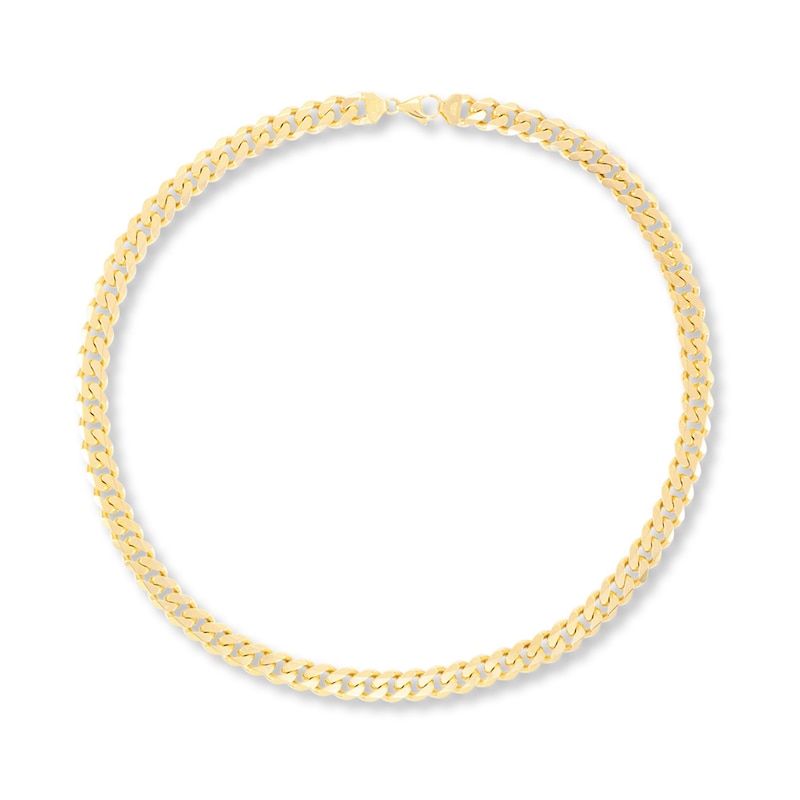 Main Image 1 of Curb Link Chain Necklace 10K Yellow Gold 24&quot;