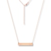 Thumbnail Image 0 of Petite Bar Necklace 14K Rose Gold 18"