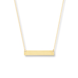 Bar Necklace 14K Yellow Gold 18&quot;