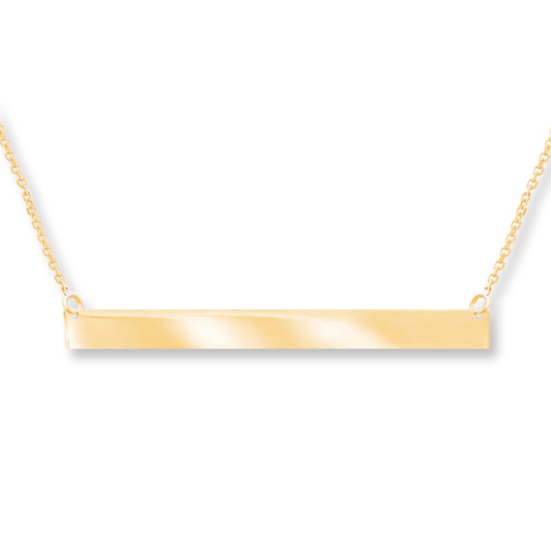 Main Image 1 of Bar Necklace 14K Yellow Gold 18&quot;