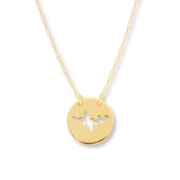 Heartbeat Necklace 14K Yellow Gold 16&quot;