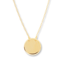 Disc Necklace 14K Yellow Gold 16&quot;