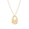 Thumbnail Image 1 of Lock Necklace 14K Yellow Gold 16&quot;