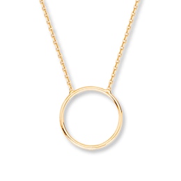 Circle Necklace 14K Yellow Gold 18&quot;