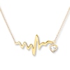 Thumbnail Image 0 of Heartbeat Necklace 14K Yellow Gold 16"