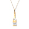 Thumbnail Image 1 of Champagne Bottle Necklace 10K Yellow Gold 18&quot;