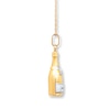 Thumbnail Image 2 of Champagne Bottle Necklace 10K Yellow Gold 18&quot;