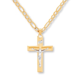 Crucifix Necklace 10K Yellow Gold 20&quot;