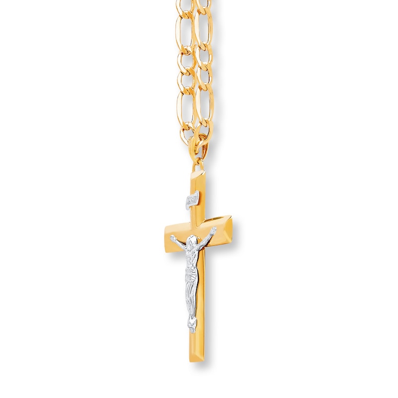 Main Image 3 of Crucifix Necklace 10K Yellow Gold 20&quot;