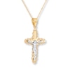 Thumbnail Image 2 of Crucifix Necklace 10K Yellow Gold 18"