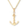 Thumbnail Image 1 of Anchor Necklace 10K Yellow Gold 22&quot;