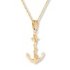 Thumbnail Image 3 of Anchor Necklace 10K Yellow Gold 22&quot;