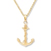 Thumbnail Image 4 of Anchor Necklace 10K Yellow Gold 22&quot;