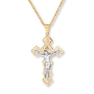 14K Gold 1/5 Carat TW Cognac Cross Pendant – Le Vive Jewelry