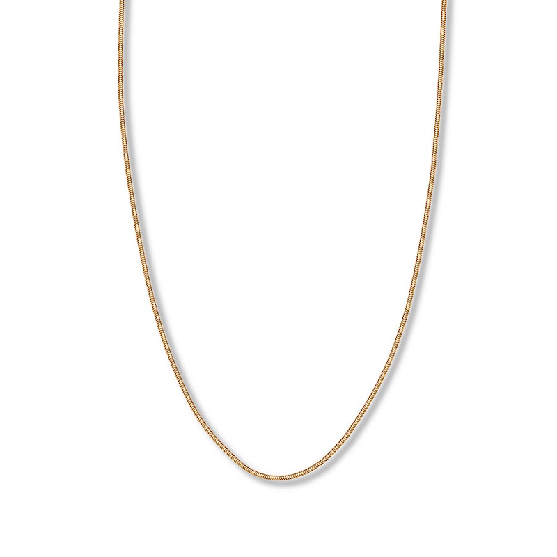 Main Image 1 of Hollow Snake Chain 14K Yellow Gold 24&quot;