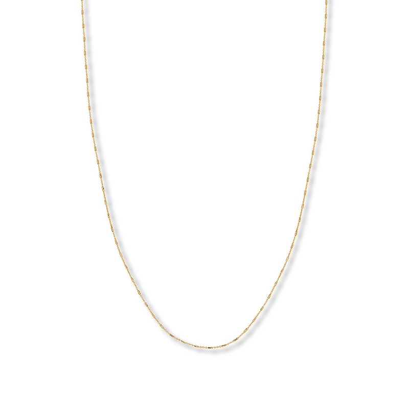 Main Image 1 of Solid Cable Chain 14K Yellow Gold 16&quot;