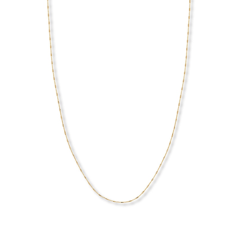 Main Image 1 of Solid Cable Chain 14K Yellow Gold 24&quot;