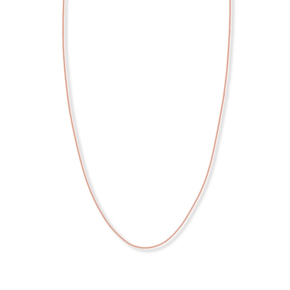 Hollow Snake Chain 14K Rose Gold 18"