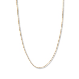 Double Rope Chain Hollow 14K Yellow Gold 18&quot;