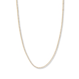 Double Rope Chain Hollow 14K Yellow Gold 20&quot;