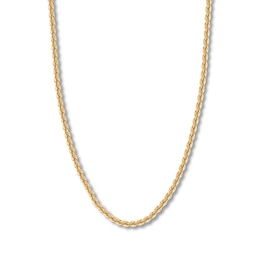 Rope Chain Hollow 14K Yellow Gold 22&quot;