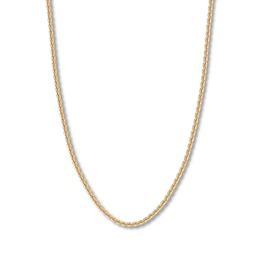 Rope Chain Hollow 14K Yellow Gold 22&quot;