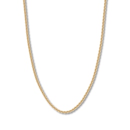 Rope Chain Hollow 14K Yellow Gold 24&quot;