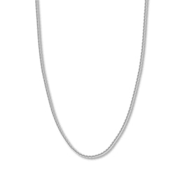 Rope Chain Hollow 14K White Gold 30&quot;