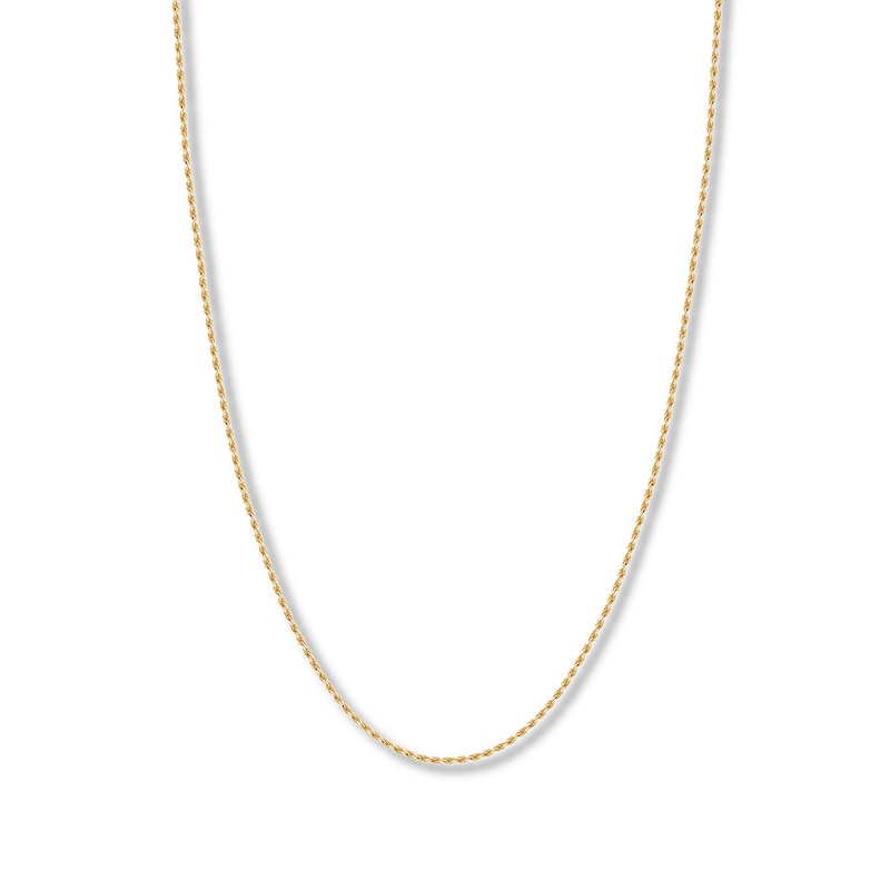 Textured Solid Rope Chain 14K Yellow Gold 22"