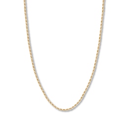20&quot; Textured Solid Rope Chain 14K Yellow Gold