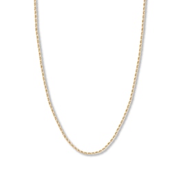 30&quot; Textured Rope Chain Solid 14K Yellow Gold