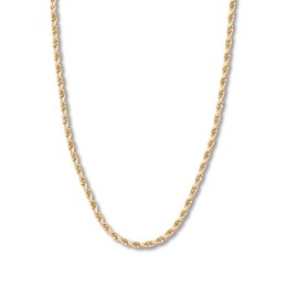 20&quot; Textured Solid Rope Chain 14K Yellow Gold