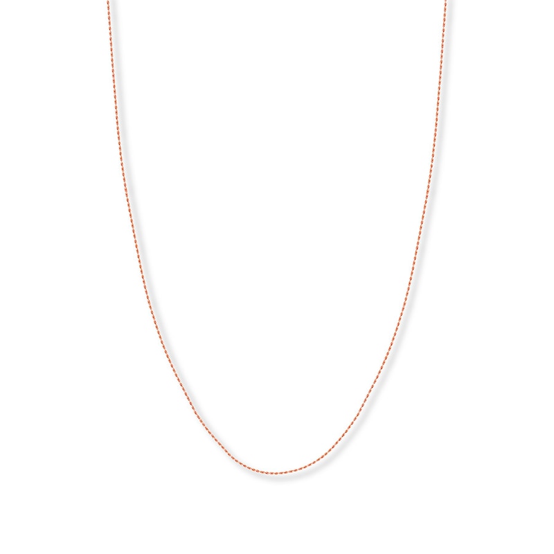 Main Image 1 of 18&quot; Textured Solid Rope Chain 14K Rose Gold Appx. 1.05mm