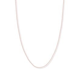 24&quot; Textured Solid Rope Chain 14K Rose Gold Appx. 1.05mm