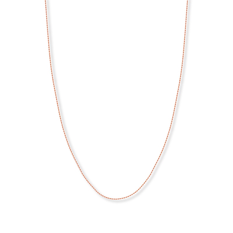 Main Image 1 of 24&quot; Textured Solid Rope Chain 14K Rose Gold Appx. 1.05mm