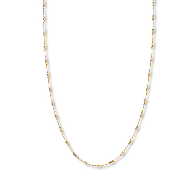 Main Image 1 of 16&quot; Solid Cable Chain Necklace 14K Yellow Gold Appx. .8mm