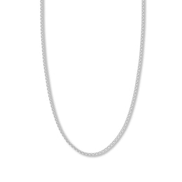 20&quot; Rolo Chain Necklace Hollow 14K White Gold Appx. 2.5mm