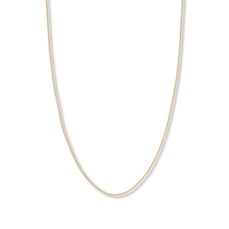 Main Image 1 of 20&quot; Solid Curb Chain 14K Yellow Gold Appx. 1.4mm