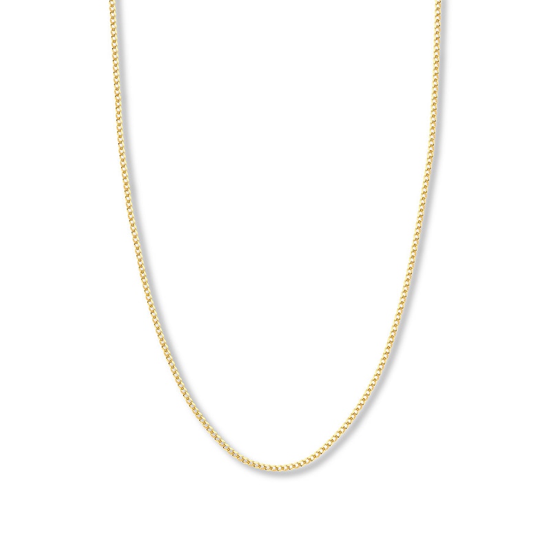 Main Image 1 of 24&quot; Solid Curb Chain 14K Yellow Gold Appx. 3.7mm