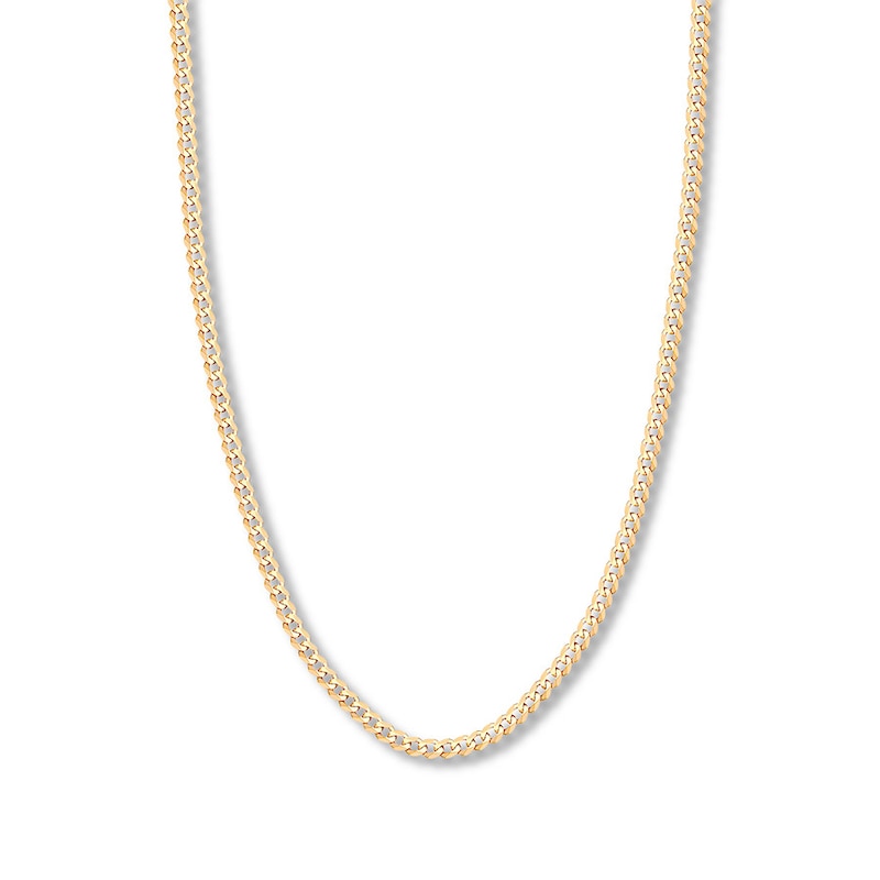 Main Image 1 of 22&quot; Solid Curb Chain 14K Yellow Gold Appx. 4.95mm