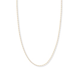 16&quot; Solid Figaro Chain Necklace 14K Yellow Gold Appx. 1.28mm