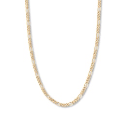 20&quot; Figaro Link Chain Solid 14K Yellow Gold Appx. 4.7mm