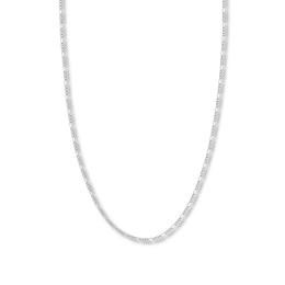 16&quot; Solid Figaro Link Chain 14K White Gold Appx. 2.36mm